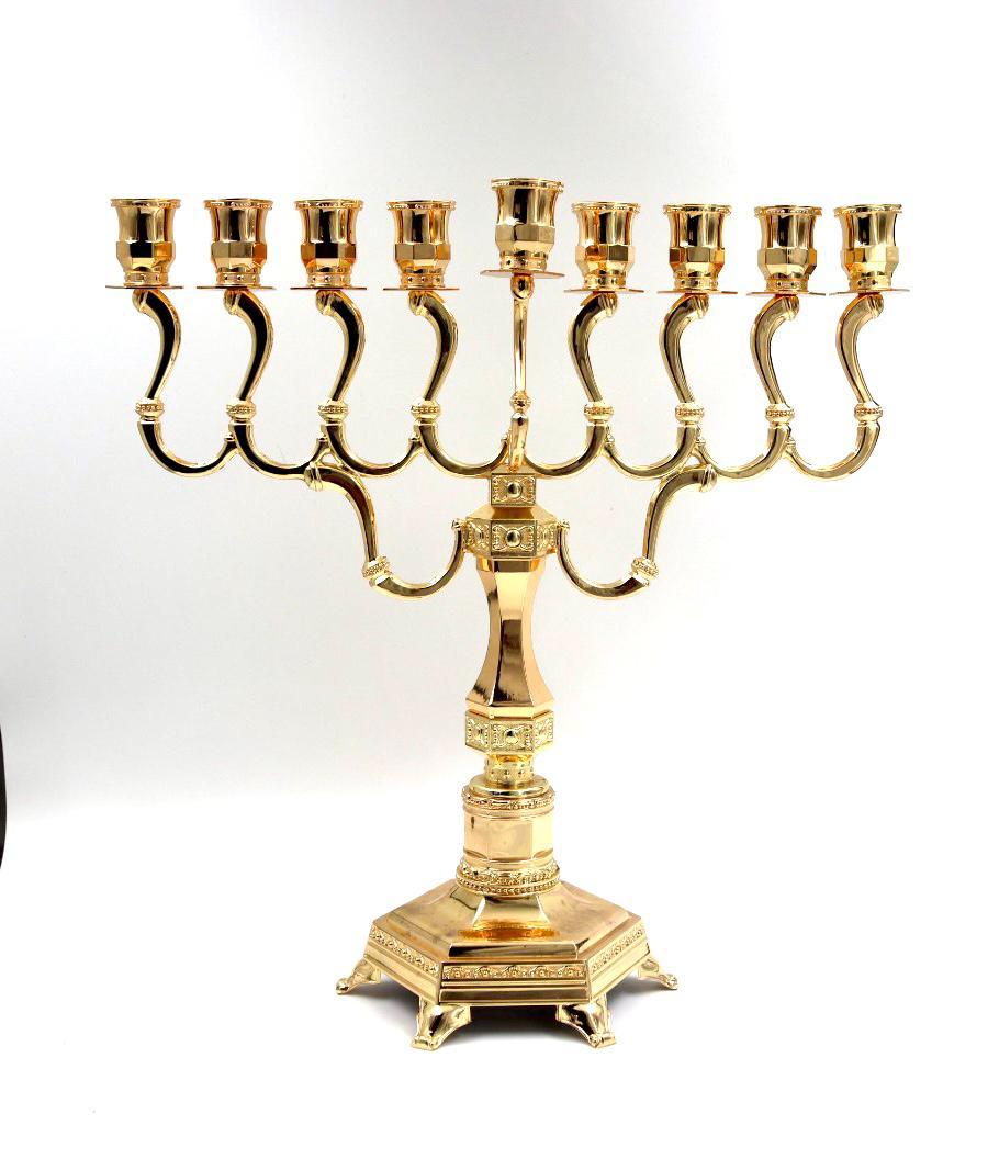 חנוכיה ציפוי זהב