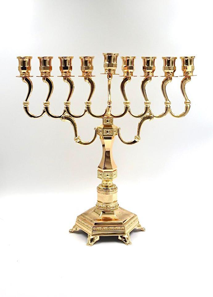 חנוכיה ציפוי זהב