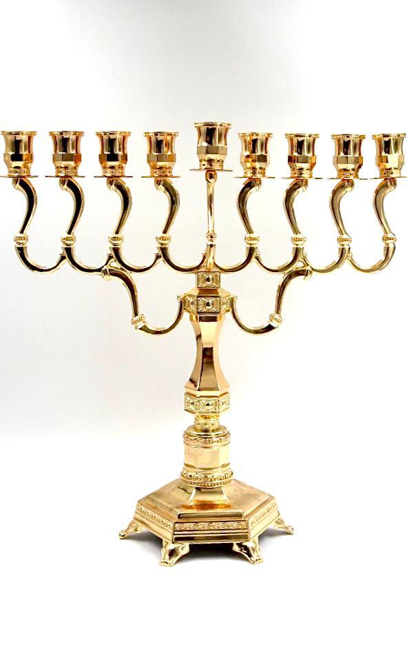חנוכיה ציפוי זהב