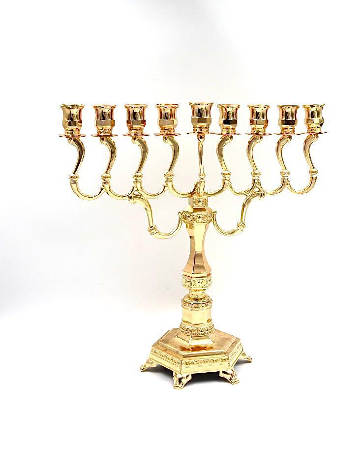 חנוכיה ציפוי זהב